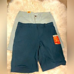 2 pairs Urban Pipeline men’s flat front shorts size 38 NWT